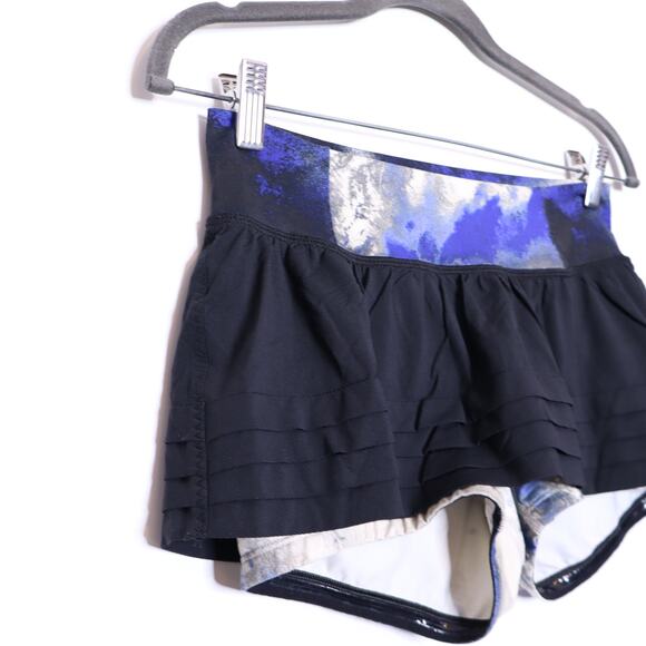 LULULEMON Breath Of Fire Skirt Black Milky Way Multi Print Active Women's 8 - Picture 4 of 9